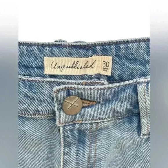 NWT Unpublished Stella denim High Waisted Shorts size 30 - Picture 3 of 7